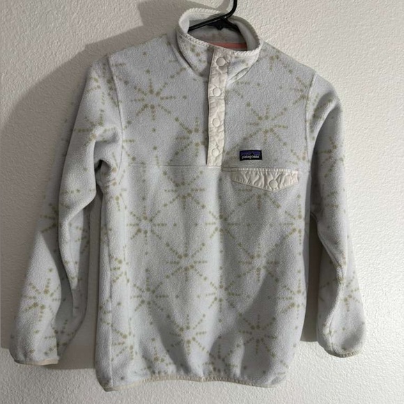 Patagonia Cream and Gold Fleece Jacket - Picture 1 of 7
